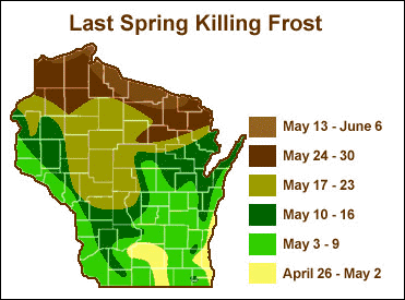 Wisconsin Growing Zone Map Hardiness Maps – Wisconsin Horticulture