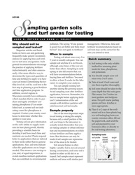 Sampling Garden Soil & Turf Area for Testing