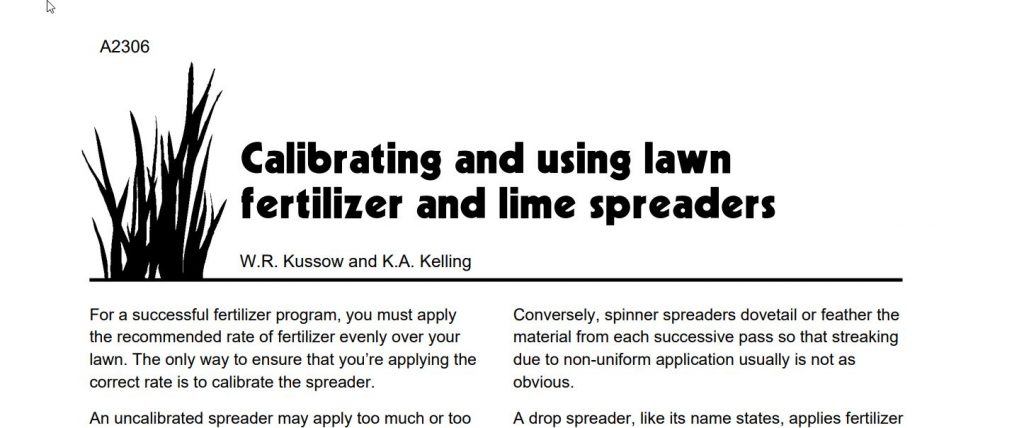 Calibrating and Using Lawn Fertilizer and Lime Spreaders