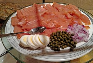 Capers are used in many Mediterranean dishes and traditionally served with lox.